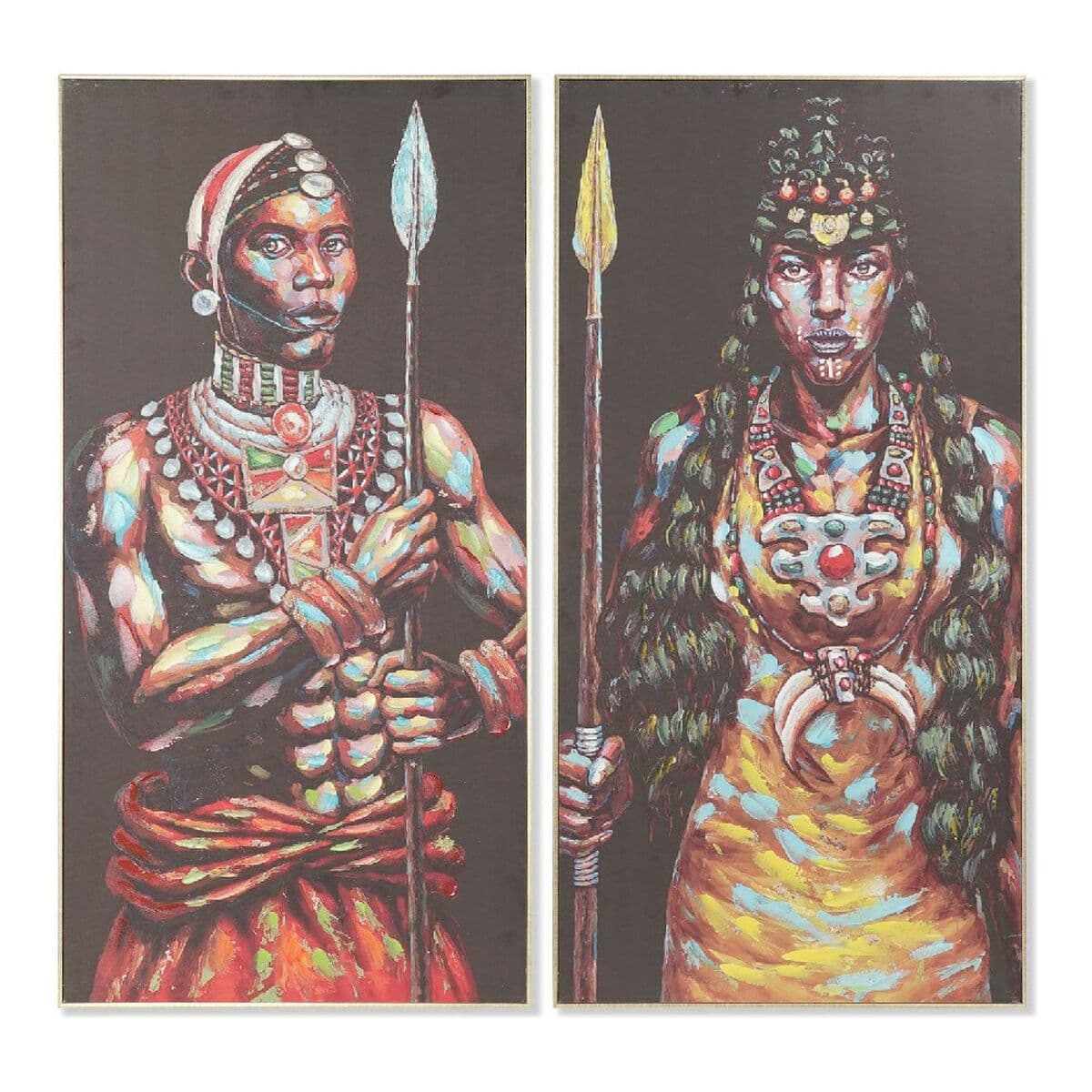 Canvas Afrikaanse krijgers (2-delig) - foto 3