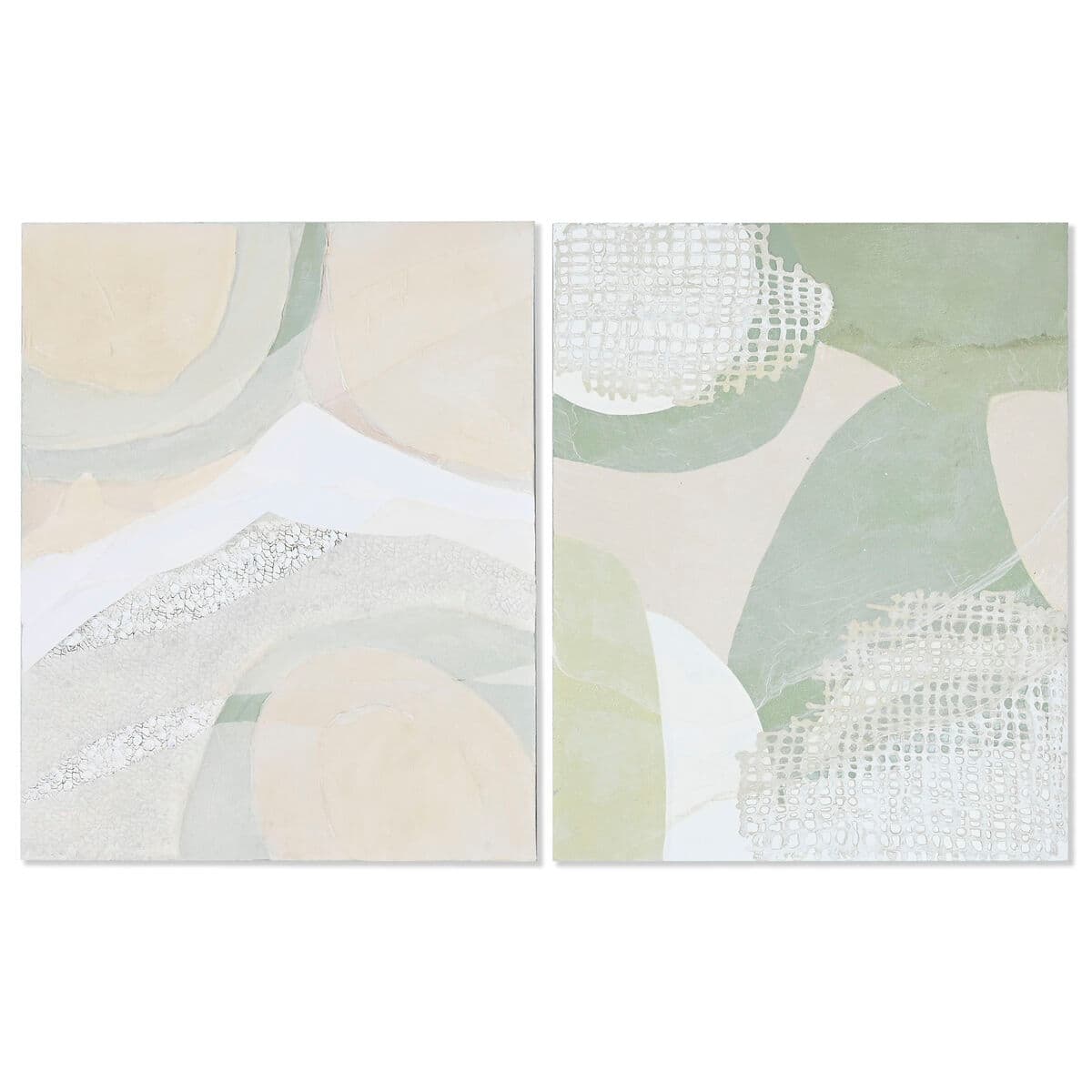 Canvas abstract neutraal (2-delig) - foto 3