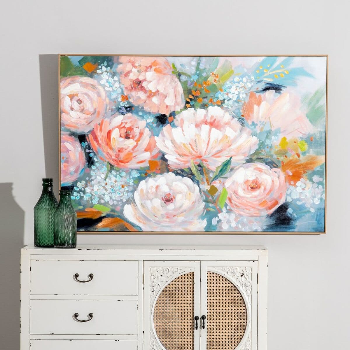 Canvas schilderij pioenrozen 80x120 cm - foto 4